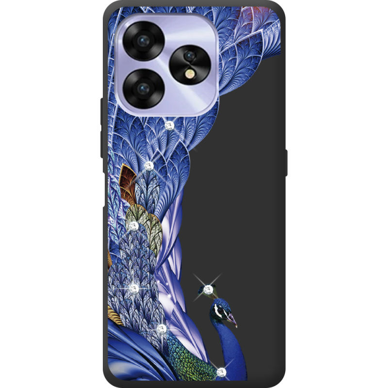 Чехол со стразами Umidigi A15 Peafowl