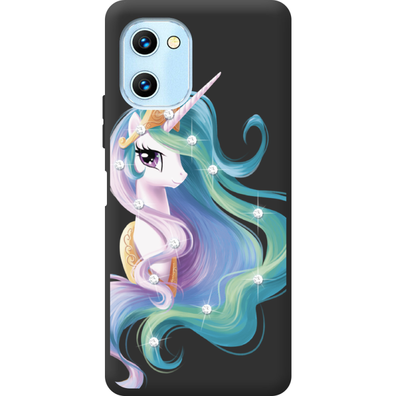 Чехол со стразами Umidigi C1 Max Unicorn Queen