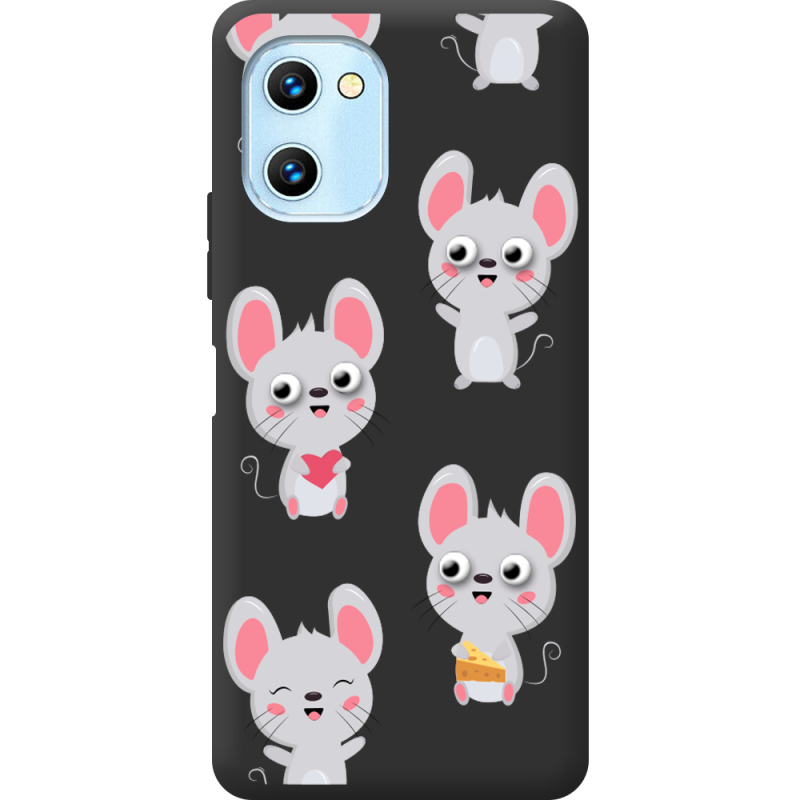 Прозрачный чехол BoxFace Umidigi C1 с 3D-глазками Mouse