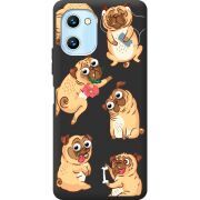 Прозрачный чехол BoxFace Umidigi C1 с 3D-глазками Pug