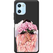 Прозрачный чехол BoxFace Umidigi C1 Девушка с Пионами