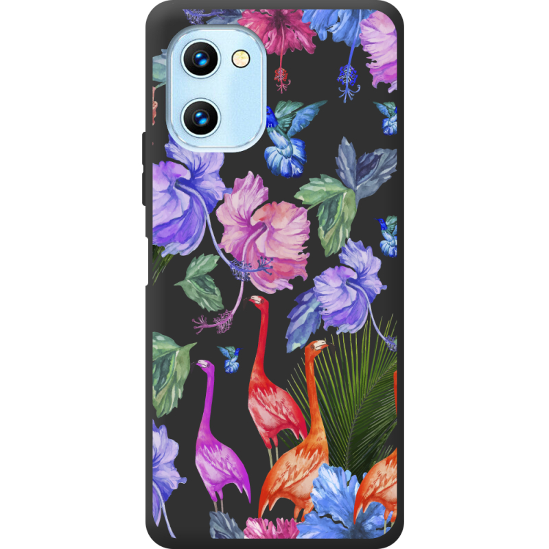 Прозрачный чехол BoxFace Umidigi C1 Flamingo