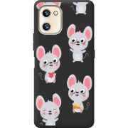 Прозрачный чехол BoxFace Umidigi F3 SE с 3D-глазками Mouse