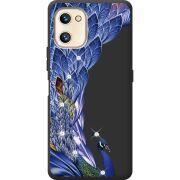 Чехол со стразами Umidigi F3S Peafowl