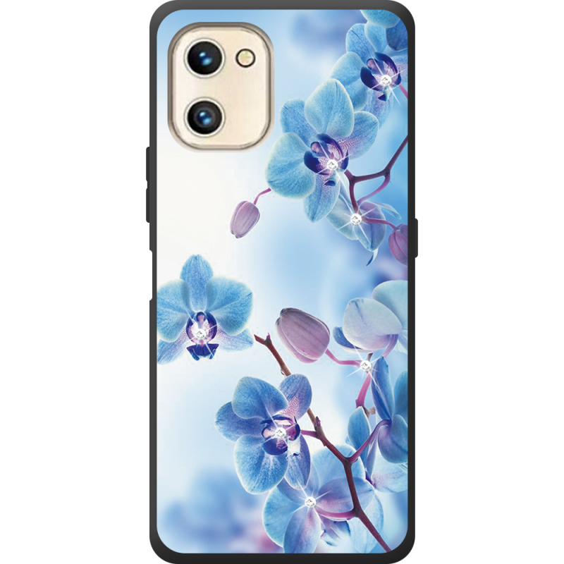 Чехол со стразами Umidigi F3S Orchids