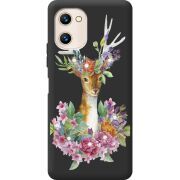 Чехол со стразами Umidigi G1 Max Deer with flowers