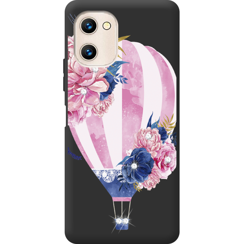 Чехол со стразами Umidigi G1 Max Pink Air Baloon
