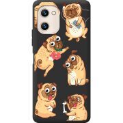 Прозрачный чехол BoxFace Umidigi G1 Max с 3D-глазками Pug