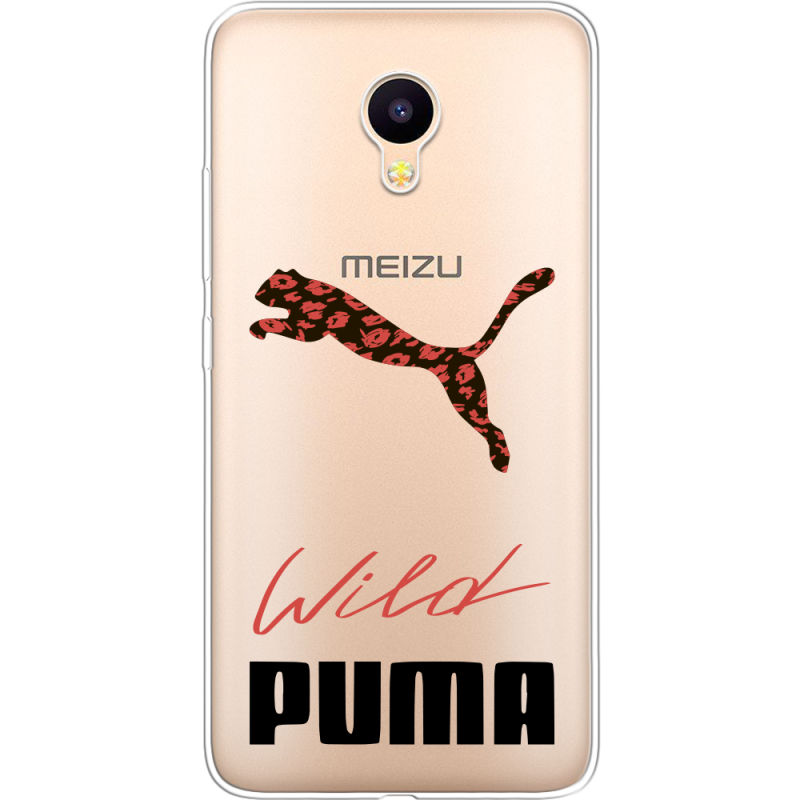 Прозрачный чехол Uprint Meizu M3 / M3s Wild Cat