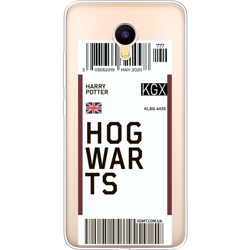 Прозрачный чехол Uprint Meizu M3 / M3s Ticket Hogwarts