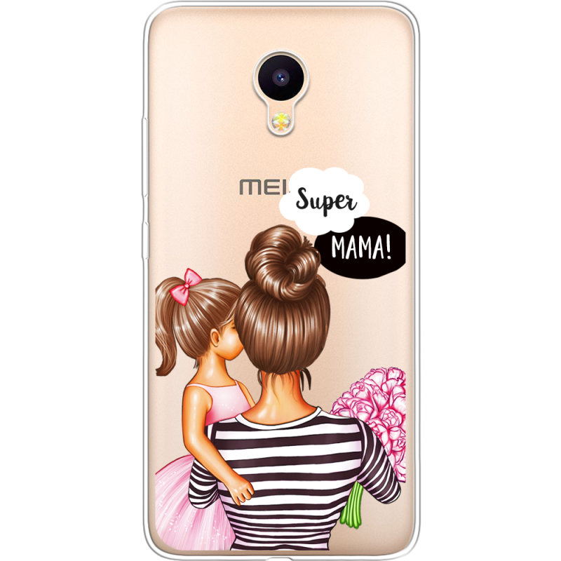 Прозрачный чехол Uprint Meizu M3 / M3s Super Mama and Daughter