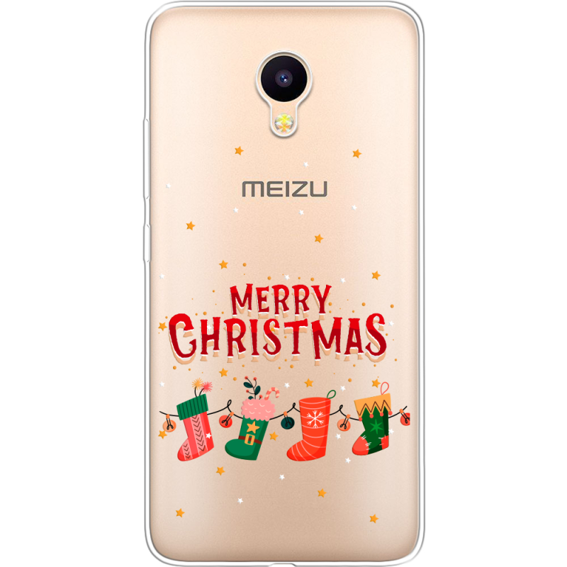 Прозрачный чехол Uprint Meizu M3 / M3s Merry Christmas