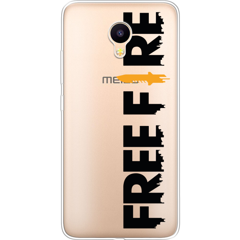 Прозрачный чехол Uprint Meizu M3 / M3s Free Fire Black Logo