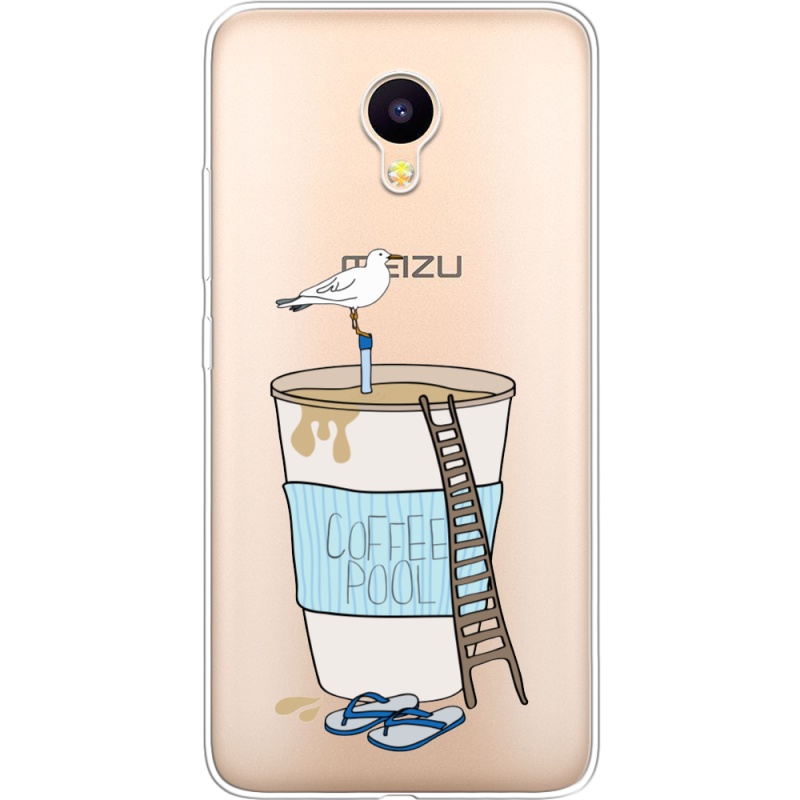 Прозрачный чехол Uprint Meizu M3 / M3s Segull in Cofee Pool