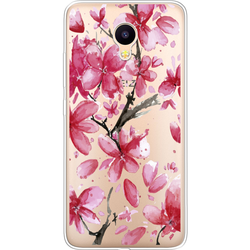 Прозрачный чехол Uprint Meizu M3 / M3s Pink Magnolia