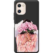 Прозрачный чехол BoxFace Umidigi G1 Девушка с Пионами