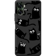 Прозрачный чехол BoxFace Umidigi G3 с 3D-глазками Black Kitty