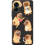 Прозрачный чехол BoxFace Umidigi G3 с 3D-глазками Pug