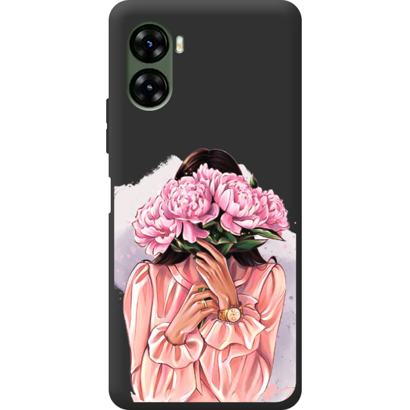 Прозрачный чехол BoxFace Umidigi G3 Девушка с Пионами