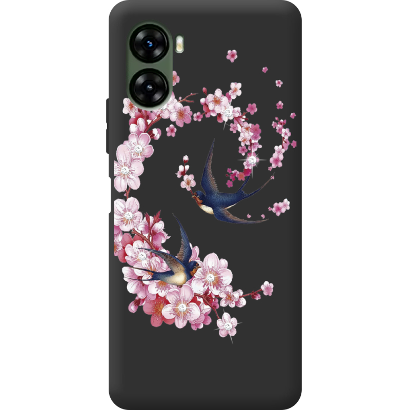 Чехол со стразами Umidigi G3 Swallows and Bloom