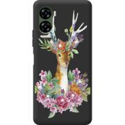 Чехол со стразами Umidigi G3 Deer with flowers