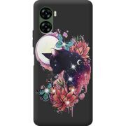 Чехол со стразами Umidigi G3 Cat in Flowers
