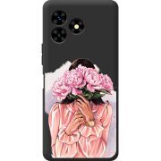 Прозрачный чехол BoxFace Umidigi G5 Mecha Девушка с Пионами