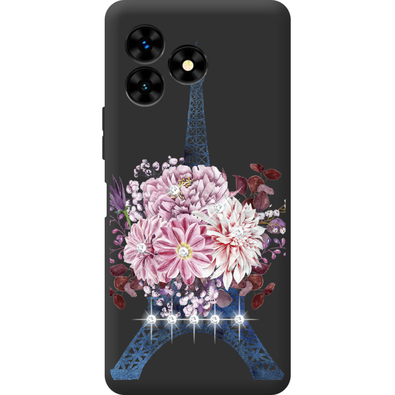 Чехол со стразами Umidigi G5 Mecha Eiffel Tower