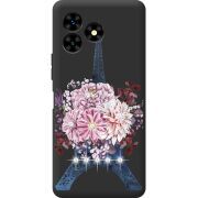 Чехол со стразами Umidigi G5 Mecha Eiffel Tower