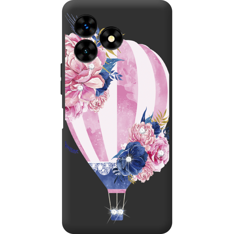 Чехол со стразами Umidigi G5 Mecha Pink Air Baloon