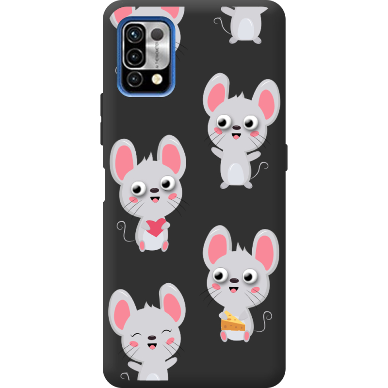 Прозрачный чехол BoxFace Umidigi Power 5 с 3D-глазками Mouse