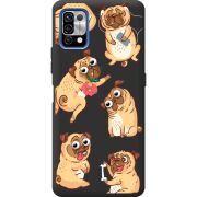 Прозрачный чехол BoxFace Umidigi Power 5 с 3D-глазками Pug