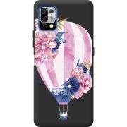 Чехол со стразами Umidigi Power 5 Pink Air Baloon
