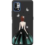 Чехол со стразами Umidigi Power 5 Girl in the green dress