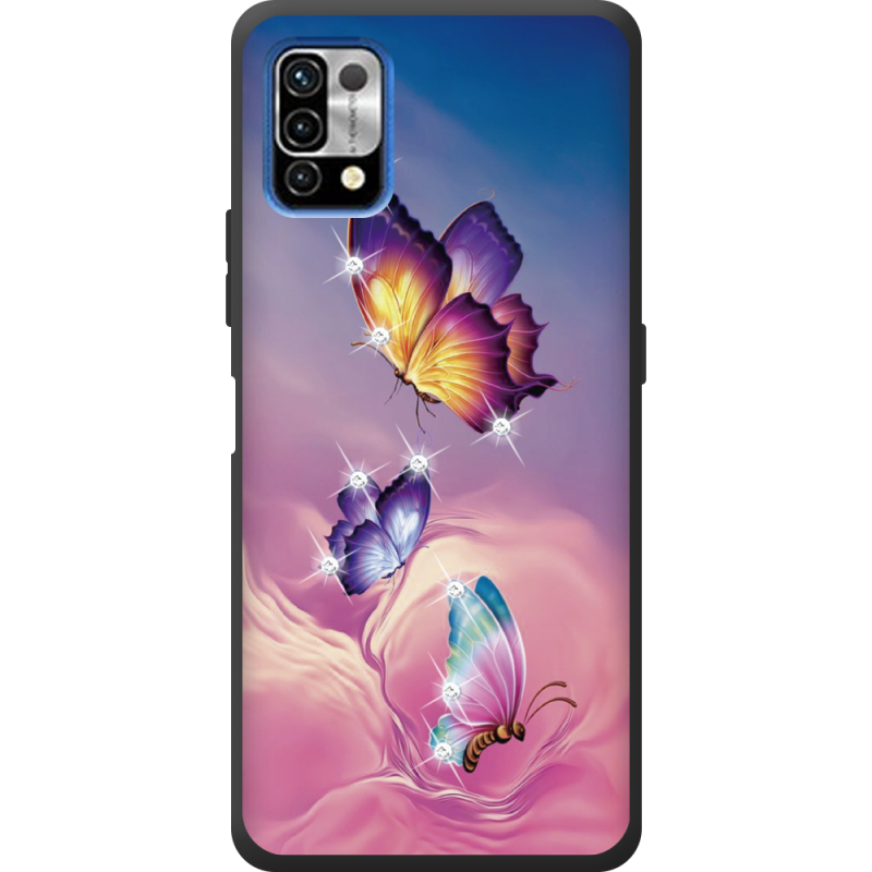 Чехол со стразами Umidigi Power 5 Butterflies