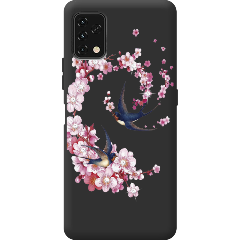 Чехол со стразами Umidigi Power 5S Swallows and Bloom