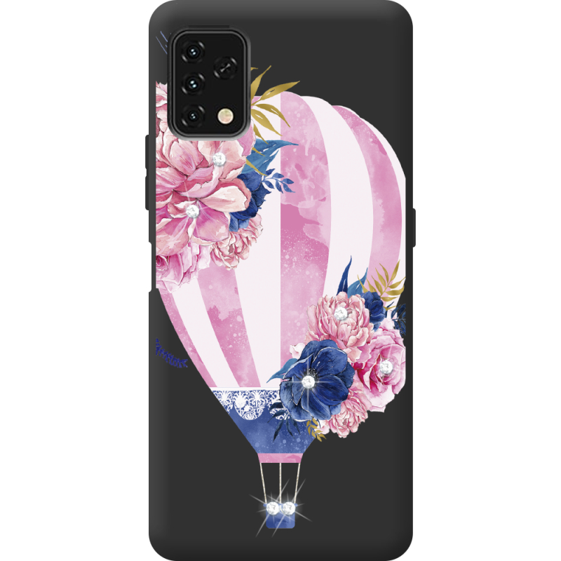 Чехол со стразами Umidigi Power 5S Pink Air Baloon