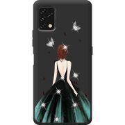 Чехол со стразами Umidigi Power 5S Girl in the green dress