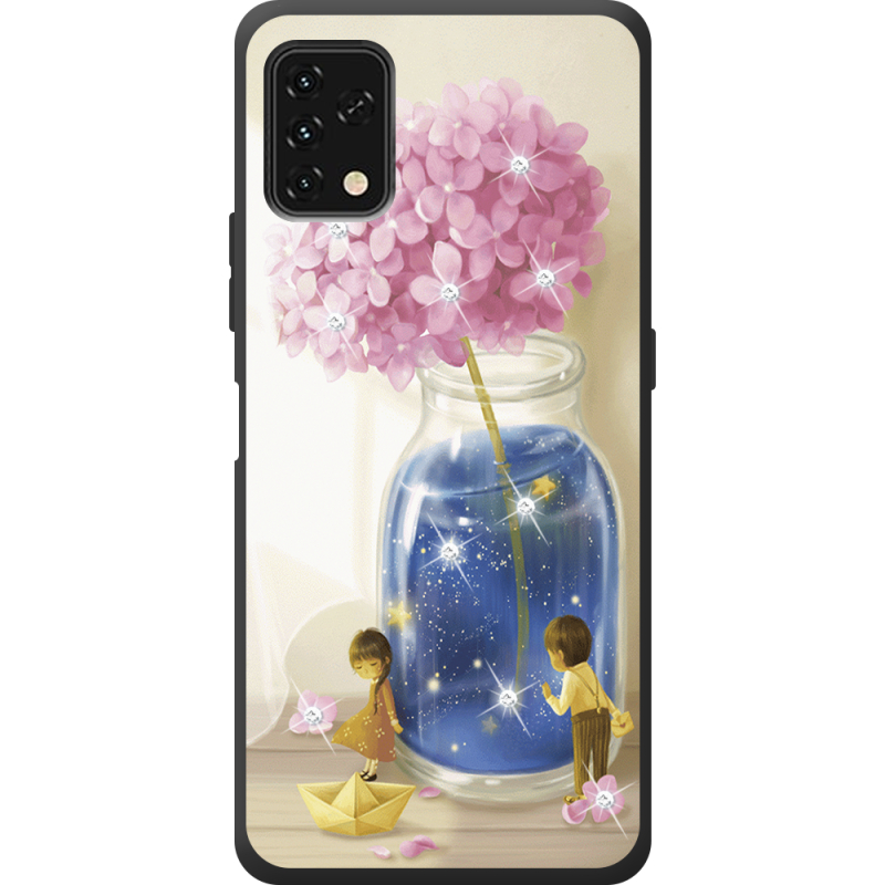 Чехол со стразами Umidigi Power 5S Little Boy and Girl