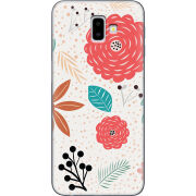 Чехол Uprint Samsung J610 Galaxy J6 Plus 2018 Line Flowers