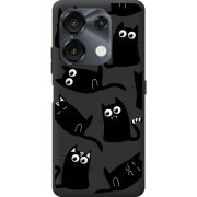 Прозрачный чехол BoxFace Umidigi G9 5G с 3D-глазками Black Kitty