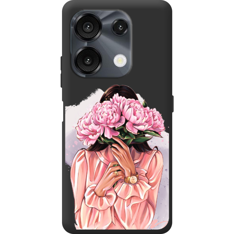 Прозрачный чехол BoxFace Umidigi G9 5G Девушка с Пионами