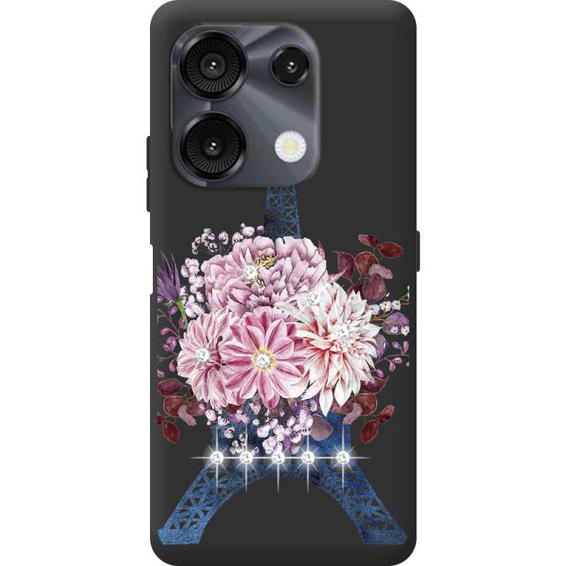 Чехол со стразами Umidigi G9 5G Eiffel Tower