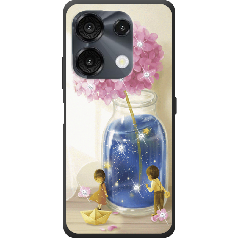 Чехол со стразами Umidigi G9 5G Little Boy and Girl