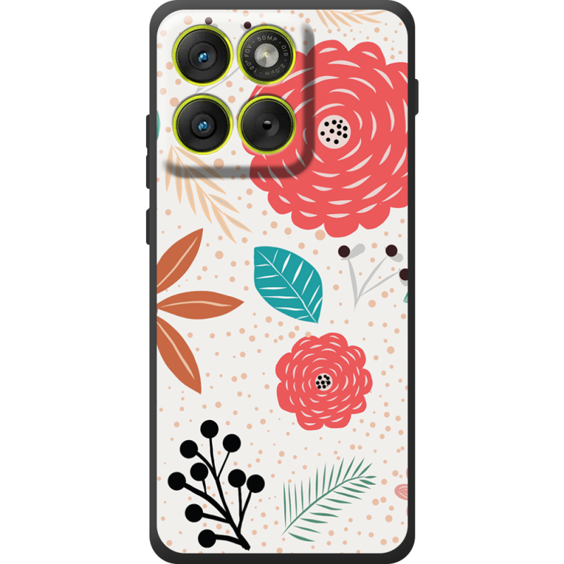 Чохол BoxFace Moto Edge 70 Line Flowers