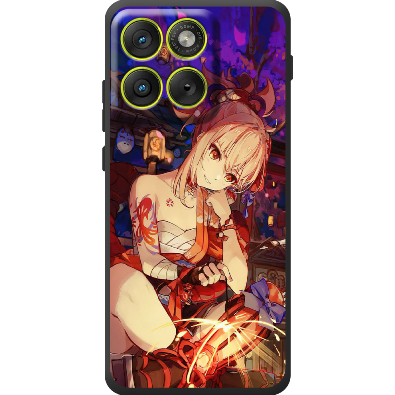 Чохол BoxFace Moto Edge 70 Genshin Ёимия с огоньком