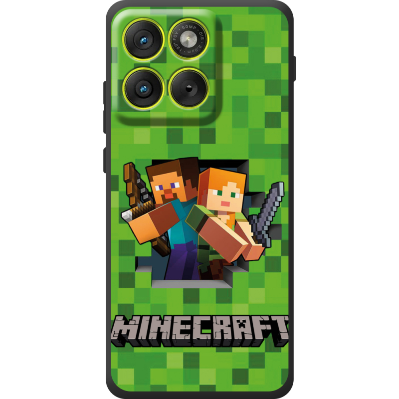 Чохол BoxFace Moto Edge 70 Майнкрафт Стів і Алекс
