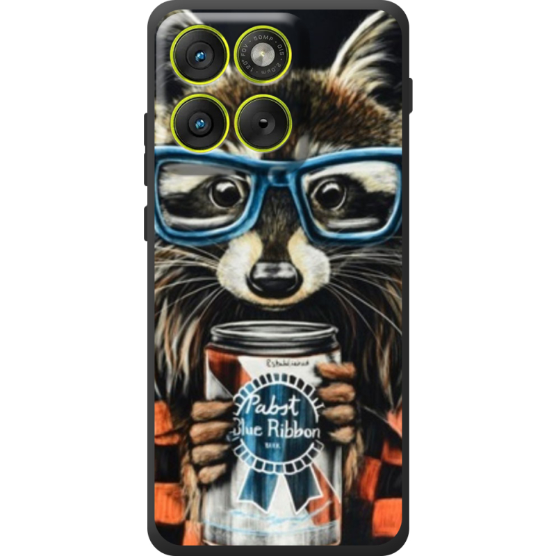 Чохол BoxFace Moto Edge 70 Енот с банкой