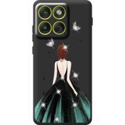 Чохол зі стразами Moto Edge 70 Girl in the green dress