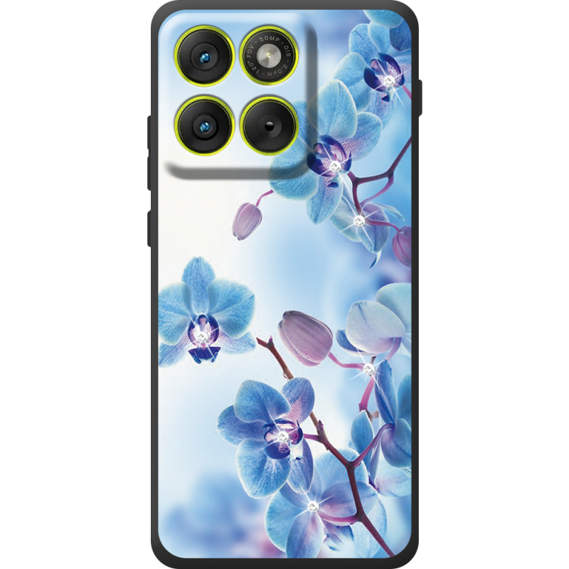 Чохол зі стразами Moto Edge 70 Orchids